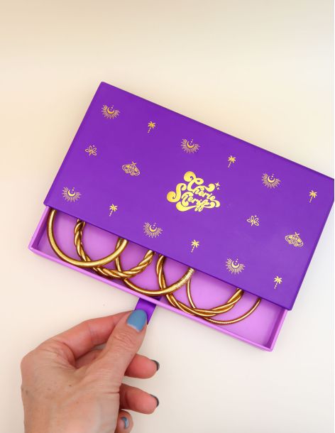 Gift Box for Buddhiste Bangles Limited Edition Purple 2