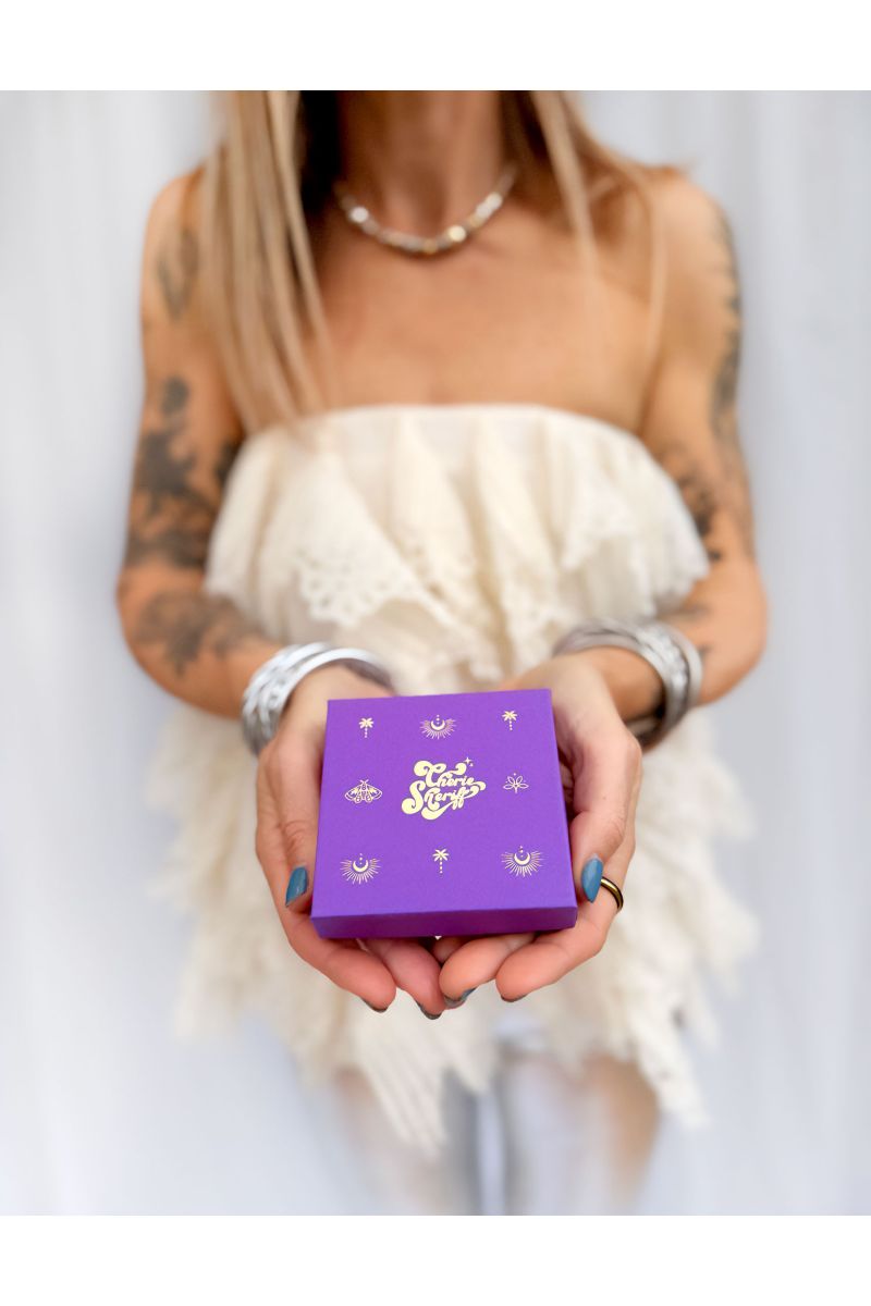 Gift Box for Buddhist Bangles Purple