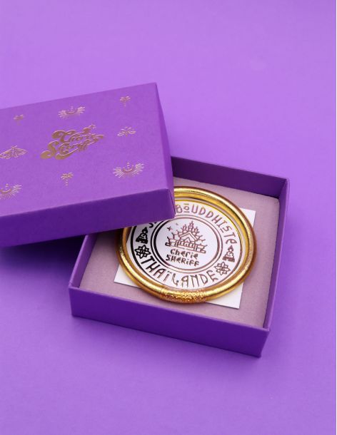 Gift Box for Buddhist Bangles Purple 2