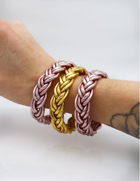 Jonc double tresse ROSE GOLD