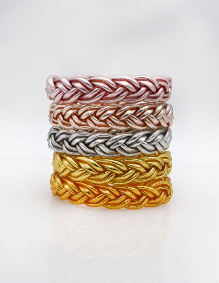 Jonc double tresse ROSE GOLD