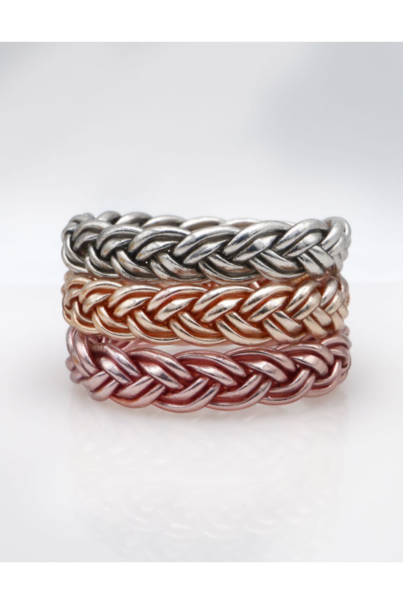 Jonc double tresse ROSE GOLD