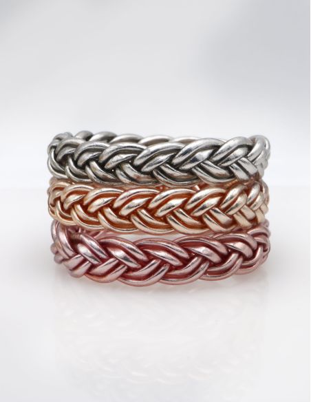 Jonc double tresse ROSE GOLD