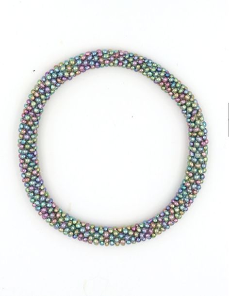 Nepalese Bracelet N79 Irisé Pastel