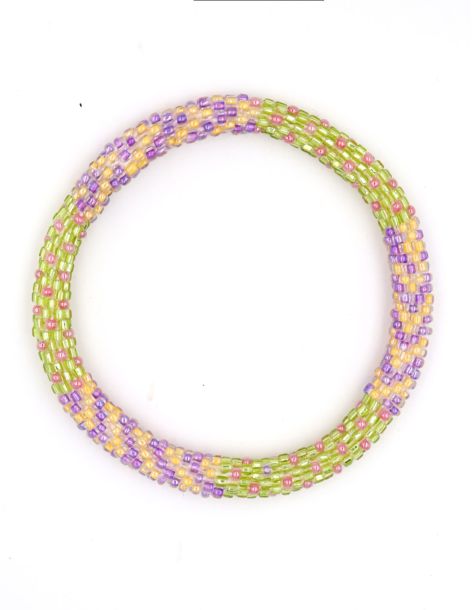 Nepalese Bracelet N85 Violet Vert Rose