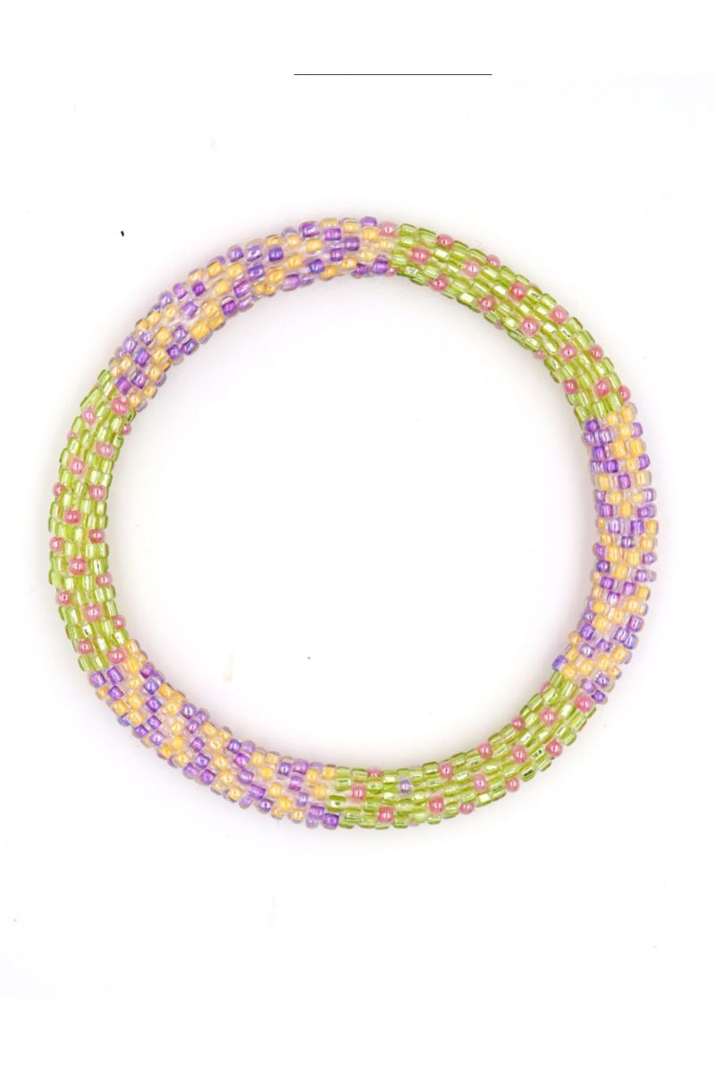 Nepalese Bracelet N85 Violet Vert Rose