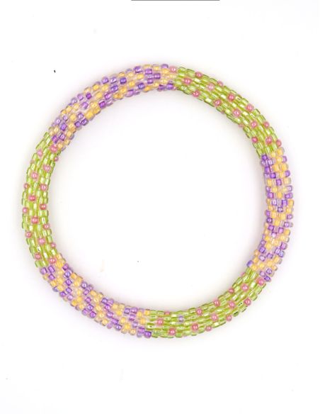 Nepalese Bracelet N85 Violet Vert Rose
