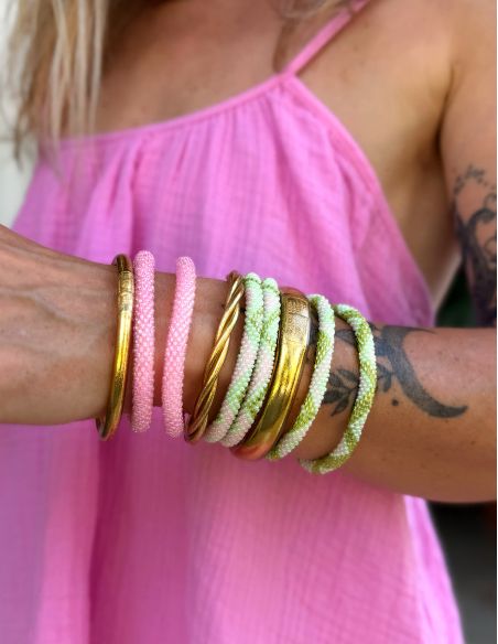 Nepalese Bracelet N77 Rose barbapapa