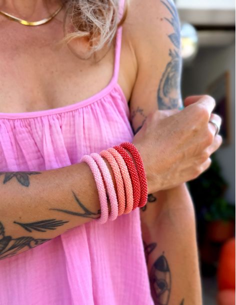 Nepalese Bracelet N77 Rose barbapapa 2