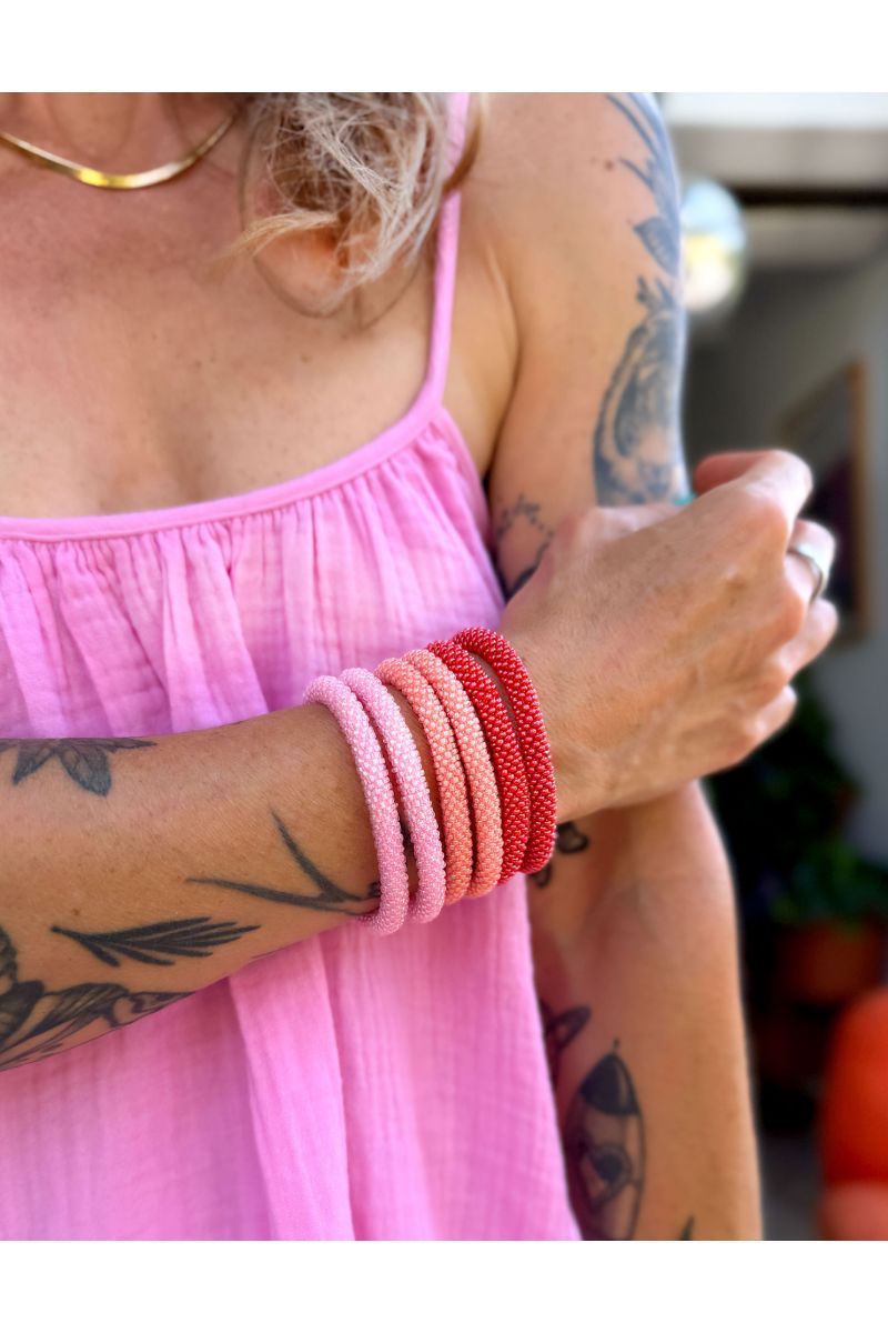 Nepalese Bracelet N77 Rose barbapapa