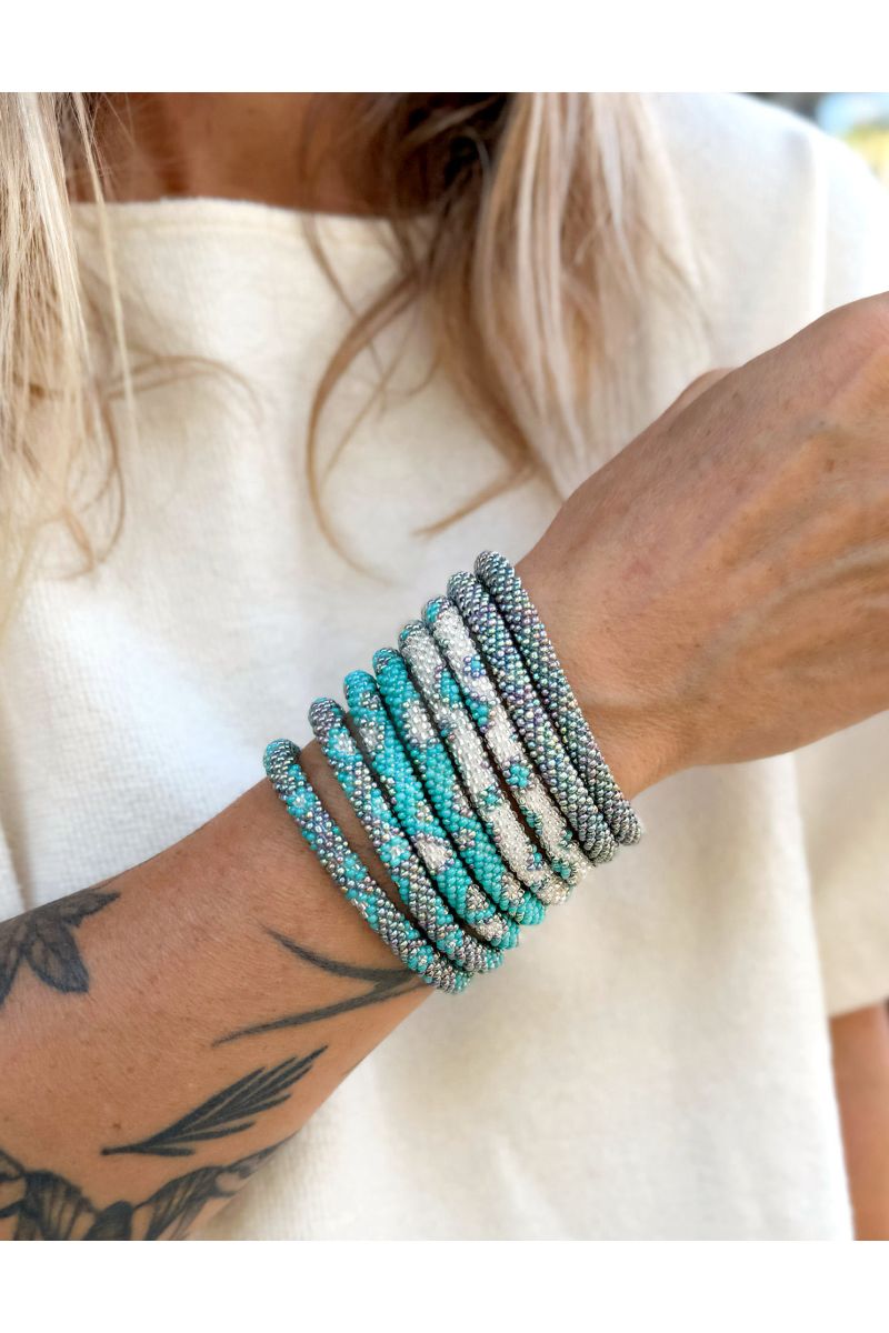 Nepalese Bracelet N79 Irisé Pastel