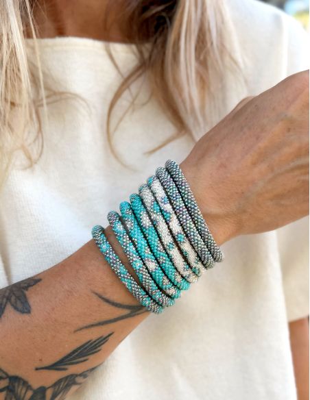 Nepalese Bracelet N79 Irisé Pastel