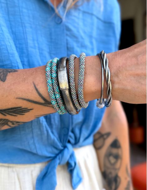 Nepalese Bracelet N79 Irisé Pastel 2