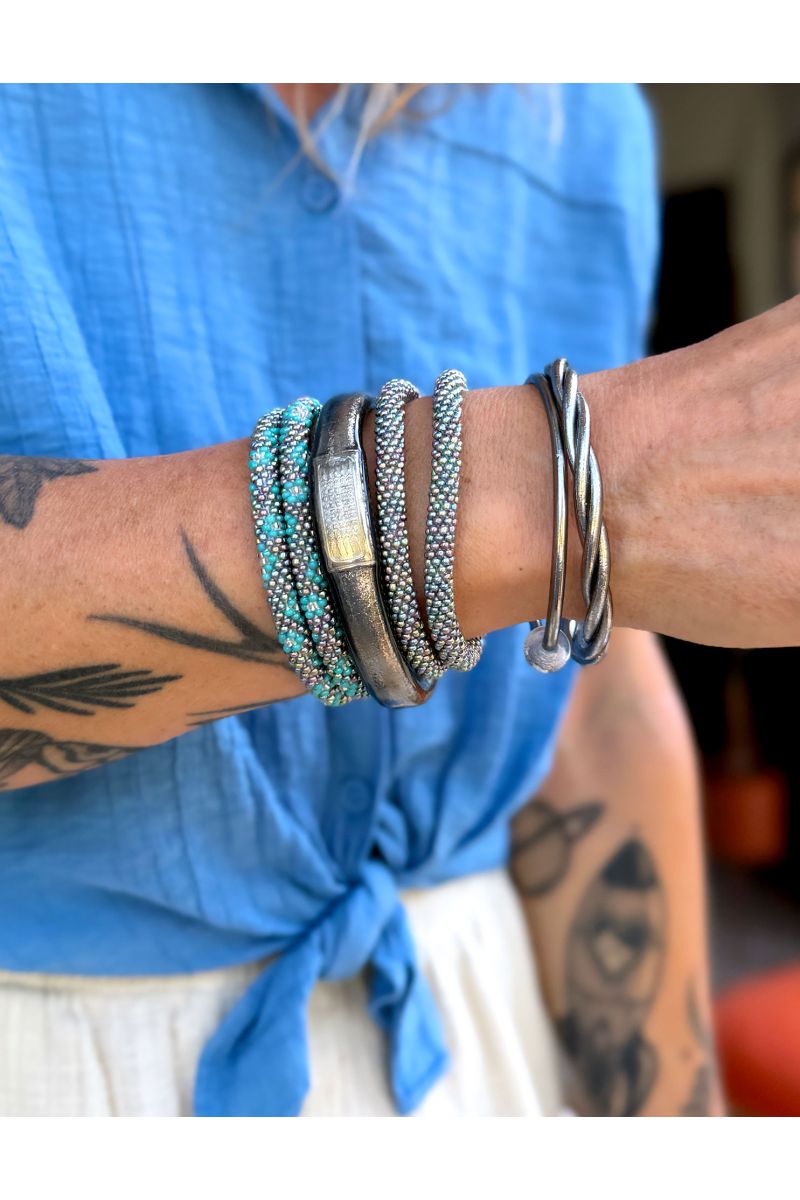 Nepalese Bracelet N79 Irisé Pastel