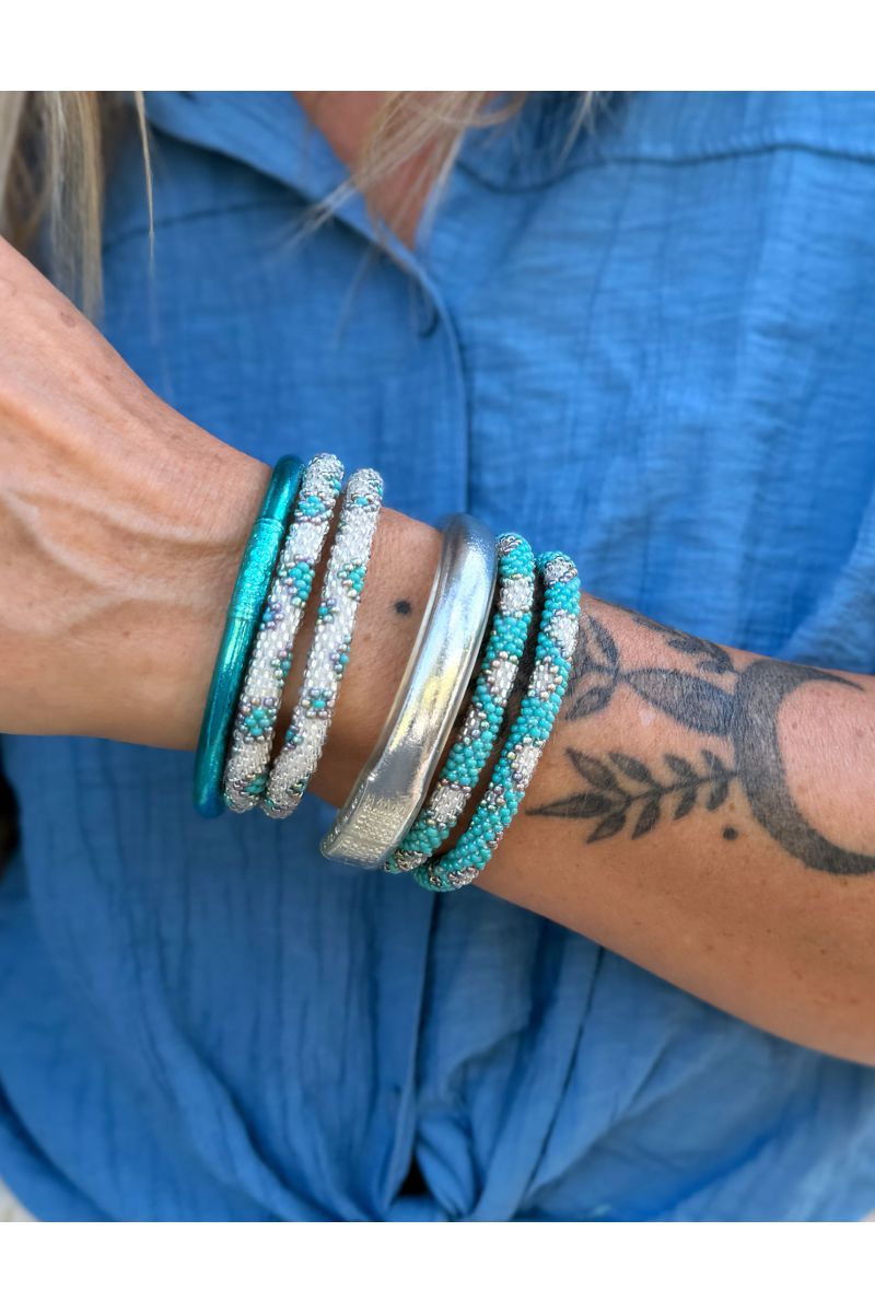 Nepalese Bracelet N79 Irisé Pastel