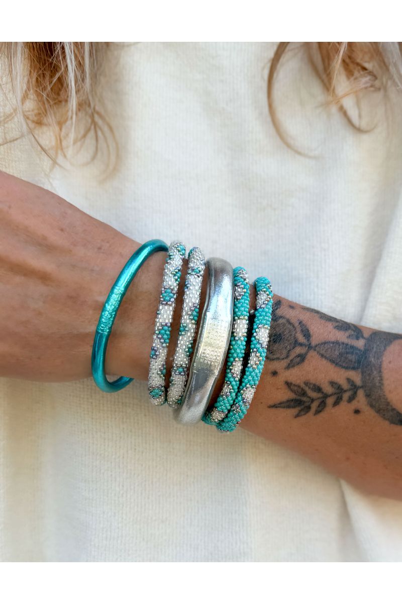 Nepalese Bracelet N79 Irisé Pastel
