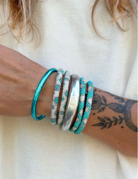 Nepalese Bracelet N79 Irisé Pastel