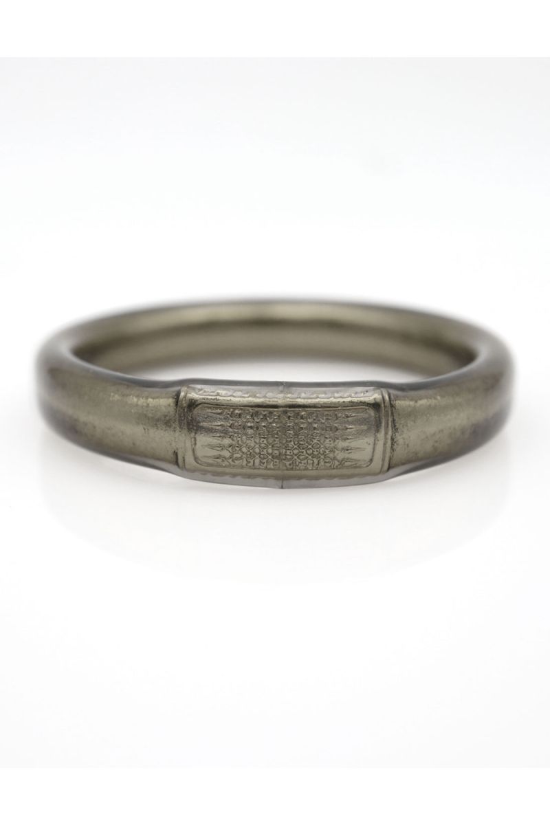 Jonc Bouddhiste TALISMAN 12mm ARGENTÉ FONCÉ