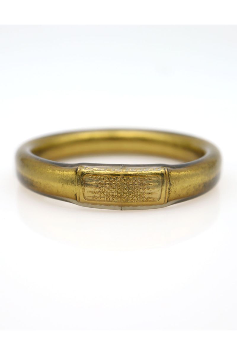 Buddhist Bangle Talisman 12mm ANTIQUE GOLD