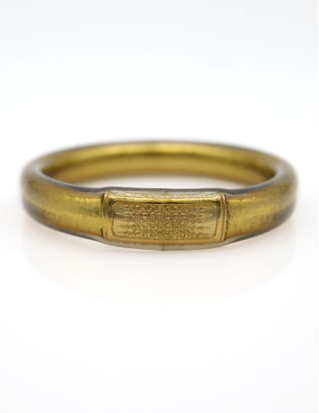 Buddhist Bangle Talisman 12mm ANTIQUE GOLD