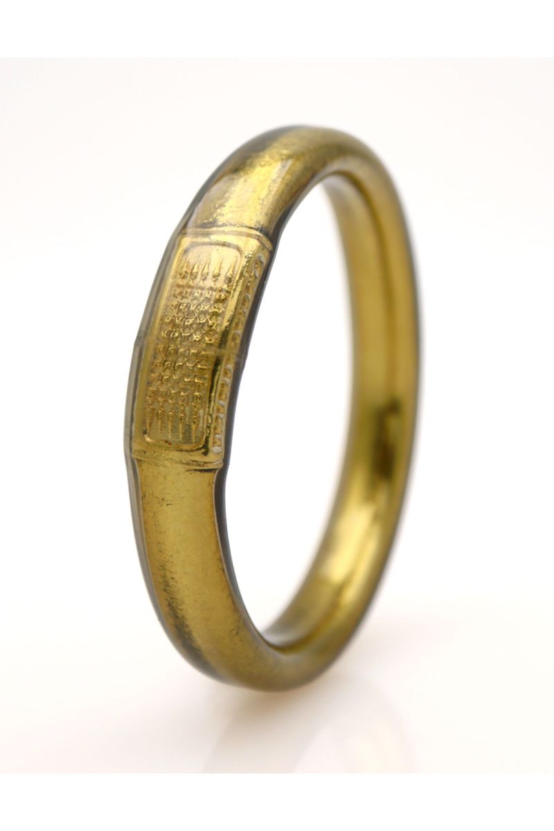 Buddhist Bangle Talisman 12mm ANTIQUE GOLD