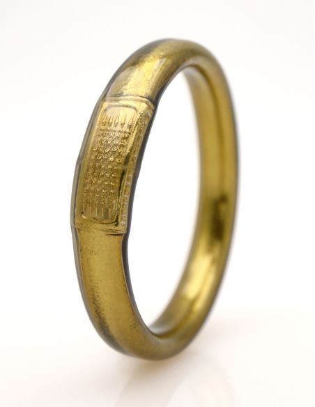Buddhist Bangle Talisman 12mm ANTIQUE GOLD