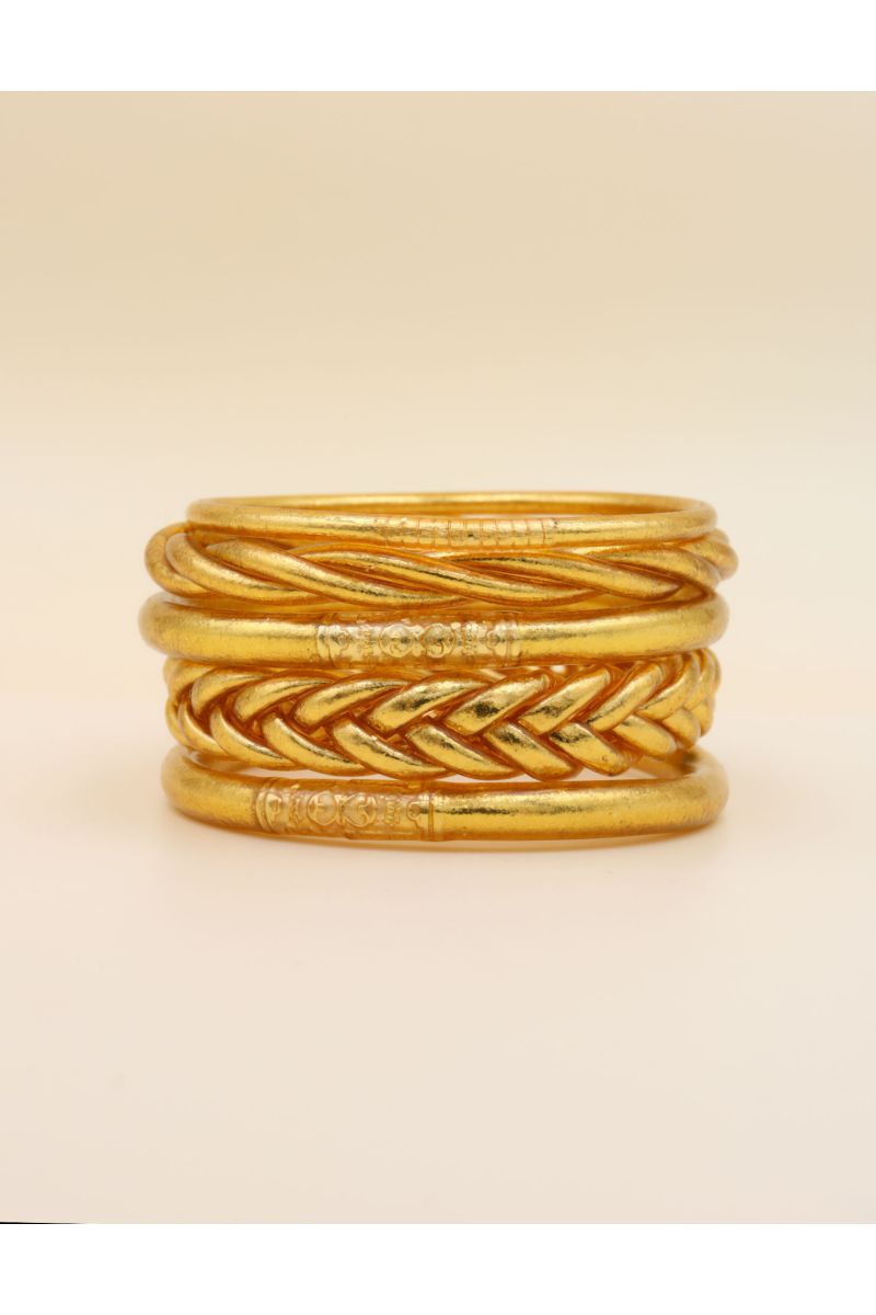 Box Mix Buddhist Bangles Gold