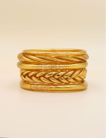 Box Mix Buddhist Bangles Gold