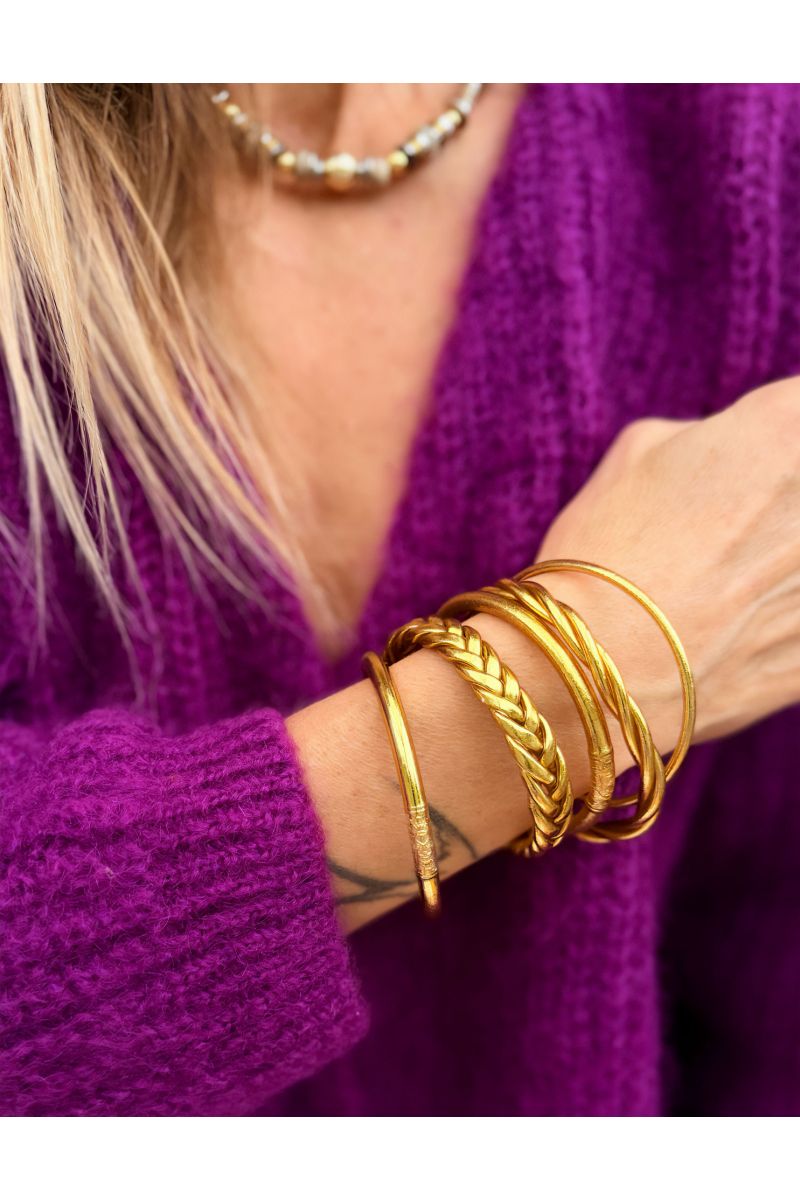Box Mix Buddhist Bangles Gold