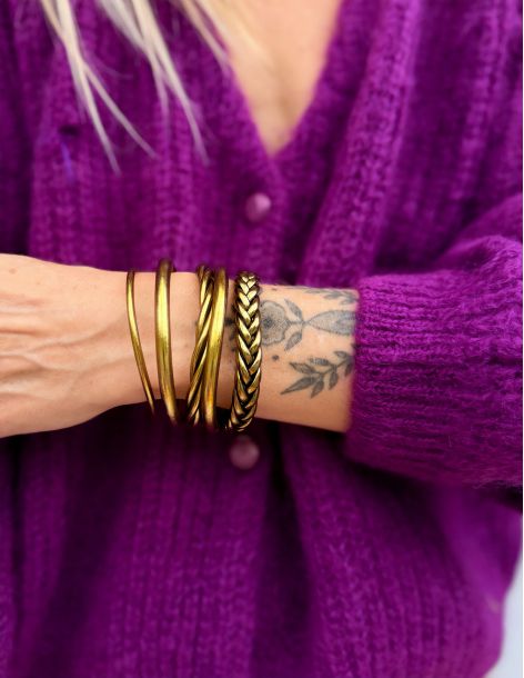Box Mix Buddhist Bangles Antique Gold 2