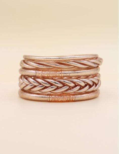 Box Mix Buddhist Bangles Champagne
