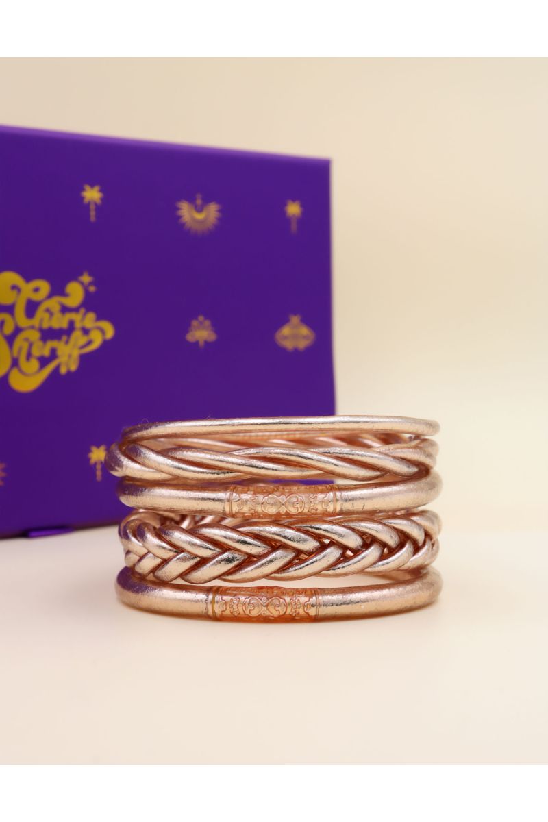 Box Mix Buddhist Bangles Champagne