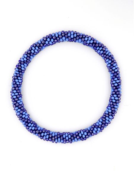 Bracelet Népalais O108 Lavande Bleu