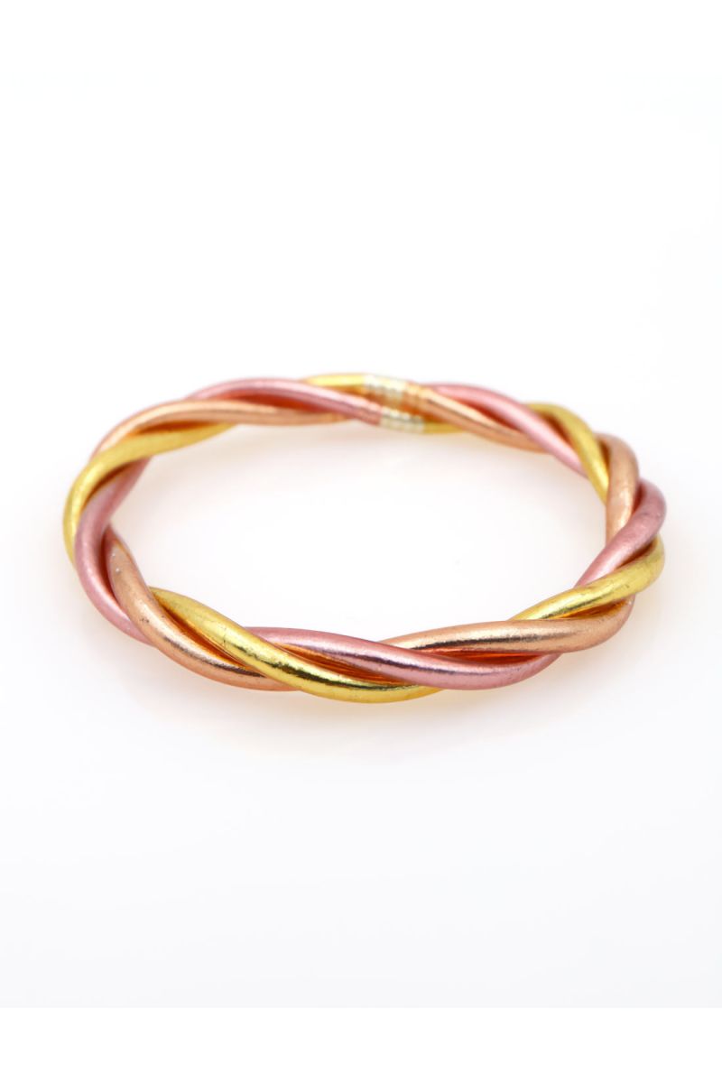 Buddhist Bangle Twisted Multi ROSE GOLD and GOLD