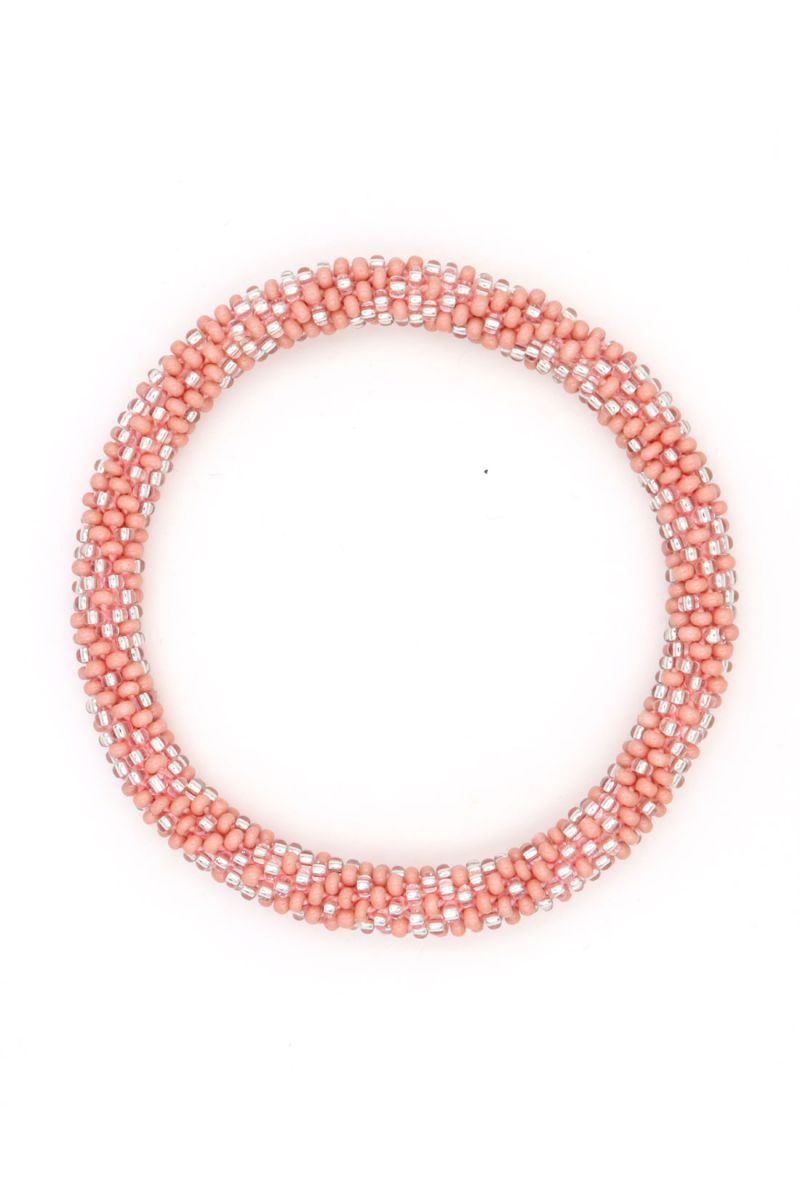 Bracelet Népalais P05 Rose Argenté