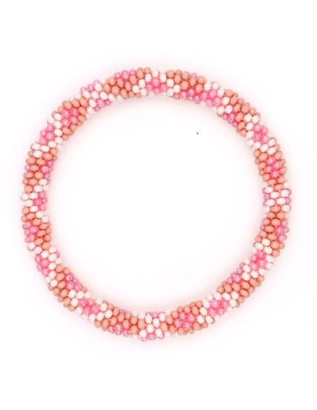 Nepalese Bracelet P09 Rose Blanc