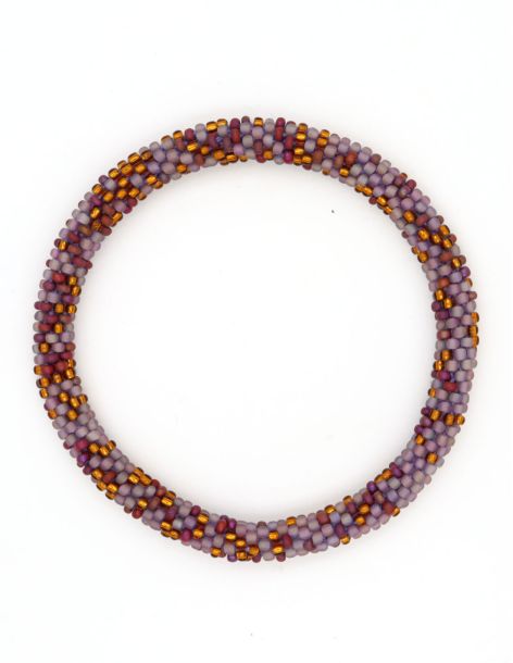 Nepalese Bracelet P14 Violet mat Bronze
