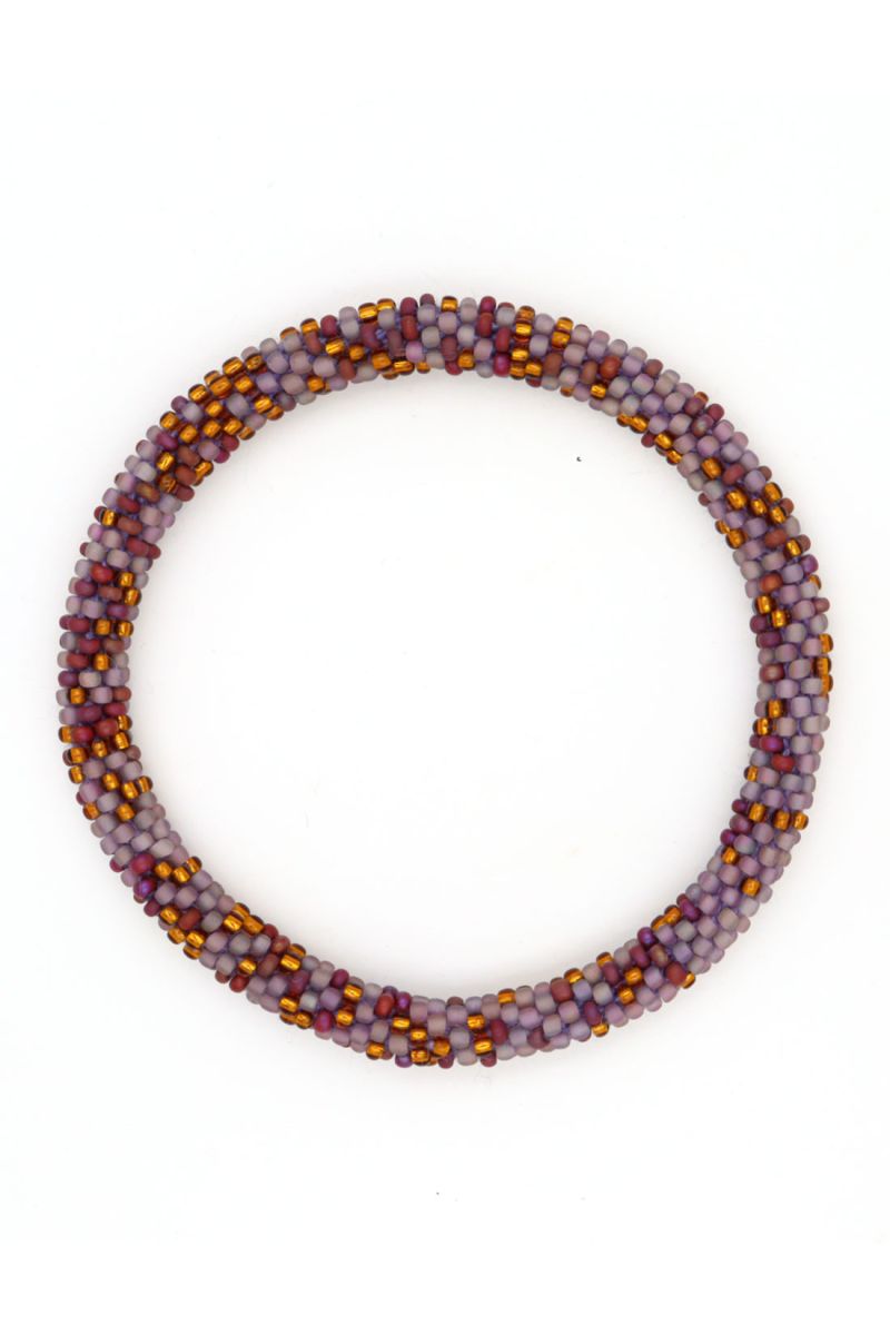 Nepalese Bracelet P14 Violet mat Bronze