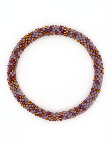 Bracelet Népalais P14 Violet mat Bronze