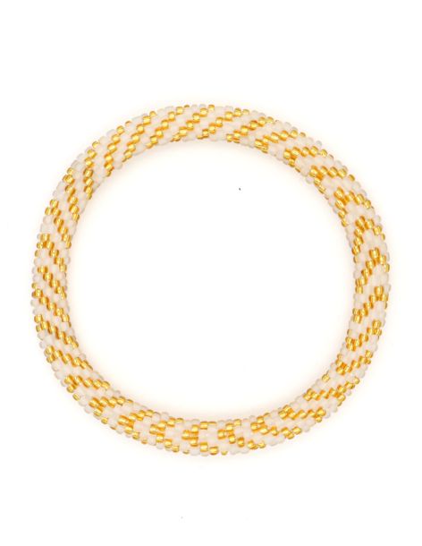 Nepalese Bracelet P15 Blanc Doré