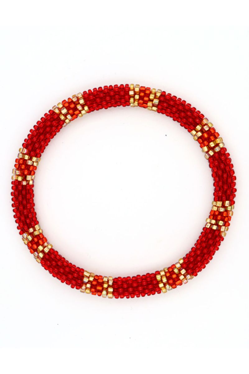 Nepalese Bracelet P19 Rouge Doré
