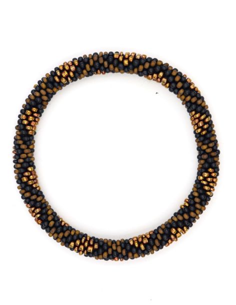 Nepalese Bracelet P40 Noir mat Taupe mat Bronze