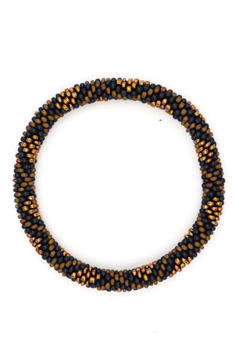 Nepalese Bracelet P40 Noir mat Taupe mat Bronze