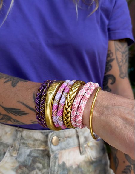 Nepalese Bracelet P10 Violet Doré