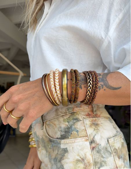 Nepalese Bracelet P33 Confettis Bronze