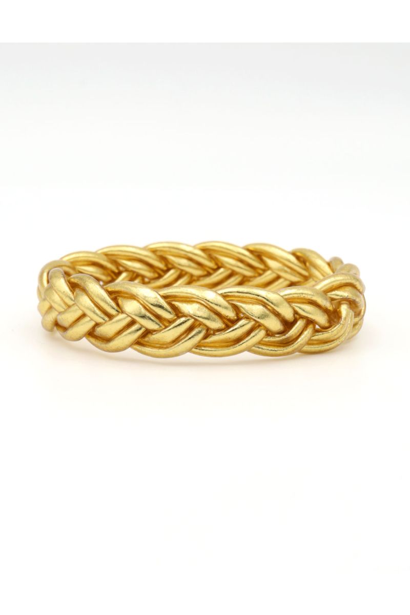 Jonc double tresse DORÉ CLAIR