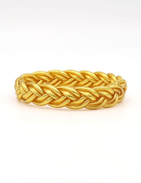 Jonc double tresse DORÉ