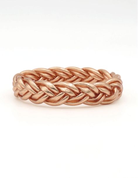 Jonc double tresse CHAMPAGNE