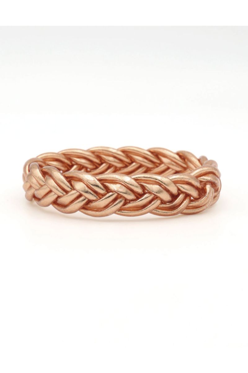 Jonc double tresse CHAMPAGNE
