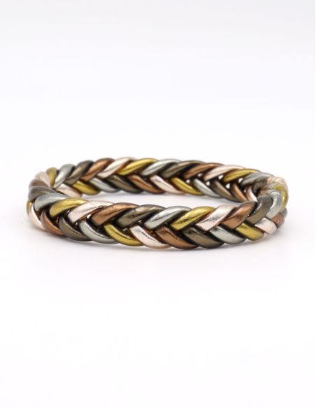 Jonc Bouddhiste tressé multicolore Classique Antique